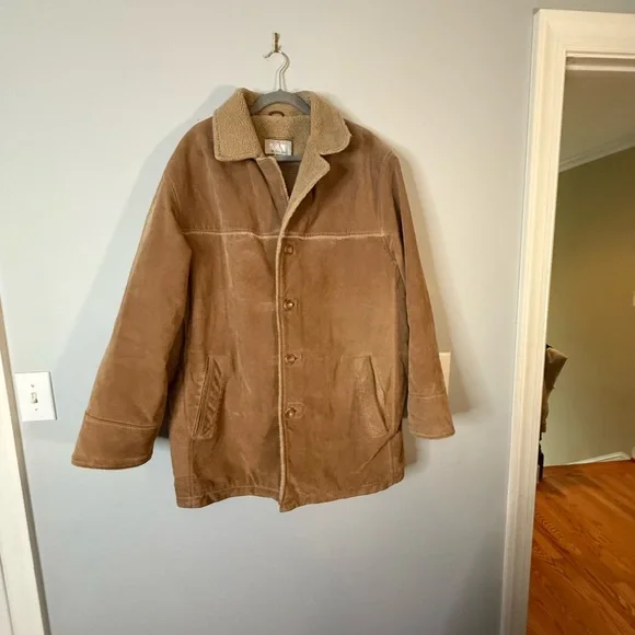 Wilsons Leather Brown Shearling Jacket - Picture 6 of 7